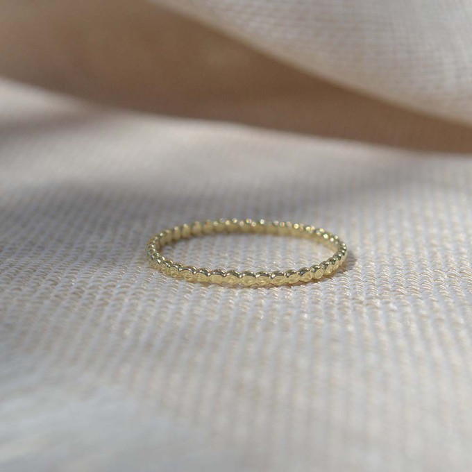 Flat Dotted Ring - Gold 14k from Solitude the Label