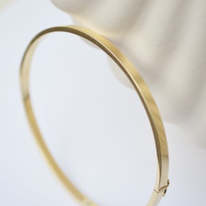 Rectangle Bangle - 14k gold from Solitude the Label