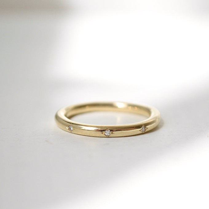 Saturn diamond ring - Gold 14k & Diamonds from Solitude the Label