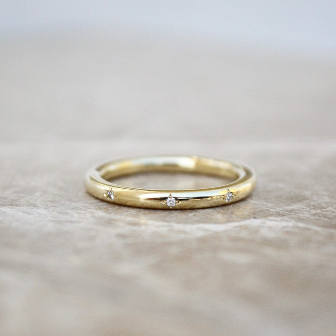 Saturn diamond ring - Gold 14k & Diamonds from Solitude the Label