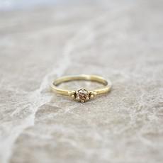 Brown diamond ring - Gold 14k & Re-used Diamond via Solitude the Label