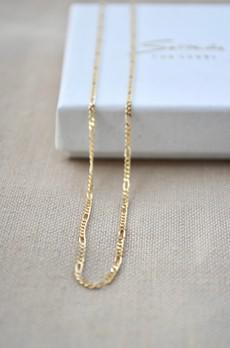 Chunky Figaro Necklace - Gold 14k via Solitude the Label