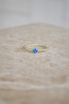 Ice Blue Topaz Ring - Gold 14k from Solitude the Label