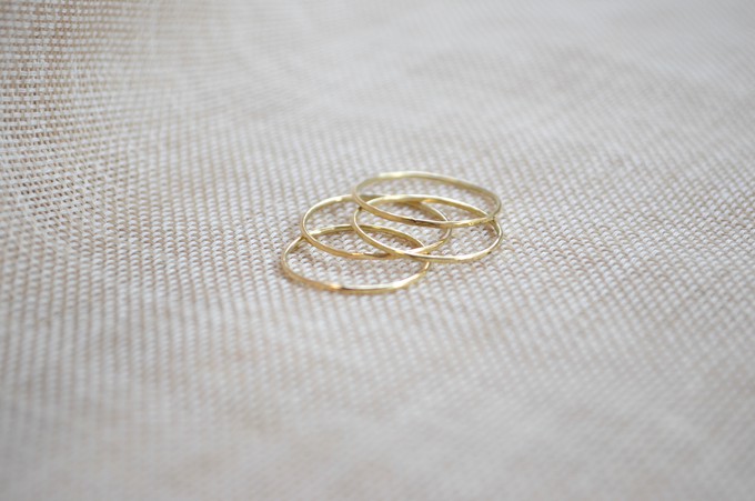 Ultra Thin Stacking Ring - Gold 14k from Solitude the Label