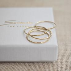 Ultra Thin Stacking Ring - Gold 14k via Solitude the Label