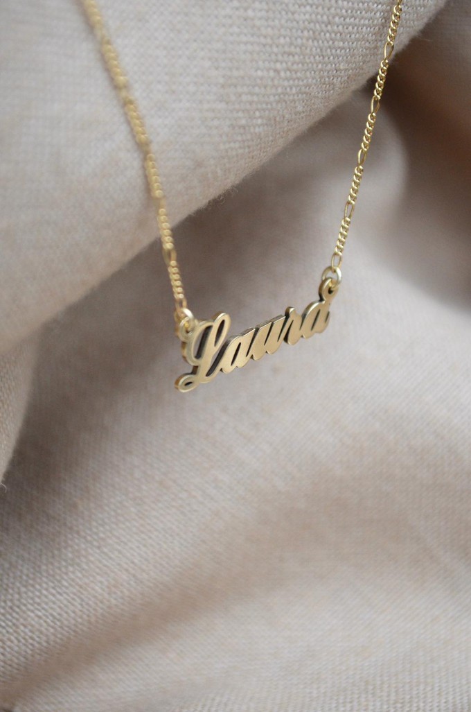 Name Necklace - Gold 14K or silver from Solitude the Label