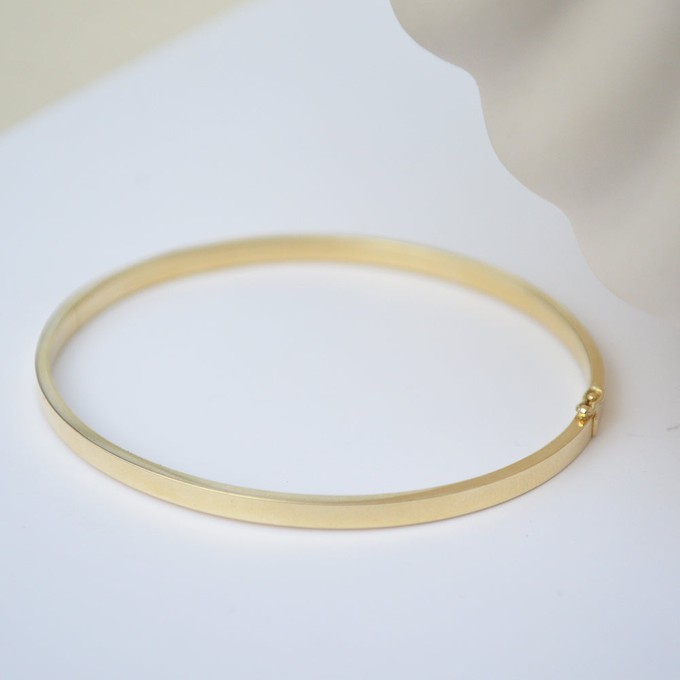 Rectangle Bangle - 14k gold from Solitude the Label