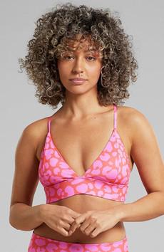 Bikini top Alva Leopard red via Sophie Stone