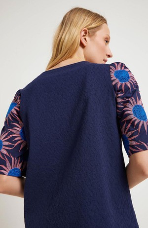 Bluse Blume blau from Sophie Stone