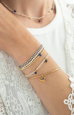 Ehrenarmband Lapislazuli Gold from Sophie Stone