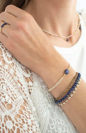 Emotion Armband Lapislazuli Gold from Sophie Stone