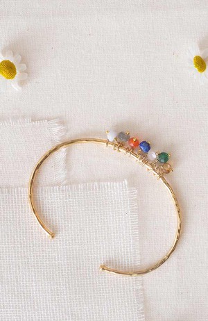 Posy-Armband Edelstein-Mix Gold from Sophie Stone