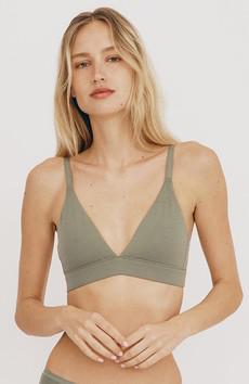 Core triangle bralette seaweed via Sophie Stone