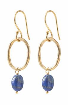 Graceful oorbellen Lapis Lazuli Gold via Sophie Stone