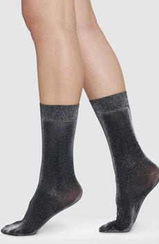 Ines Glitzersocken schwarz via Sophie Stone
