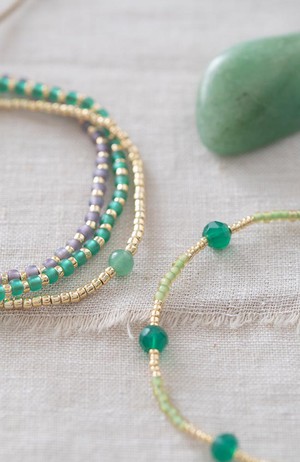 Warrior bracelet Aventurine Gold from Sophie Stone
