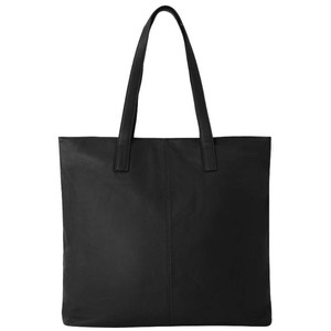 Black Leather Everyday Tote from Sostter