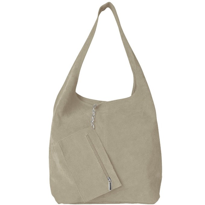 Stone Soft Suede Leather Hobo Bag from Sostter