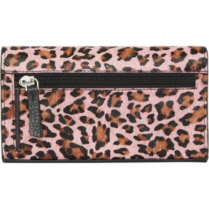 Pink Animal Print Leather Card Holder Purse from Sostter