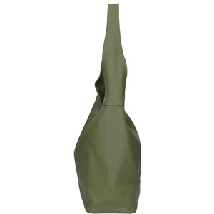 Olive Zip Leather Shoulder Hobo Bag from Sostter