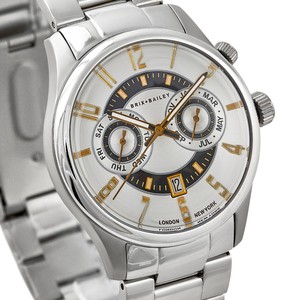 Brix+Bailey Heyes Gold Silver Automatic Chronograph Watch from Sostter