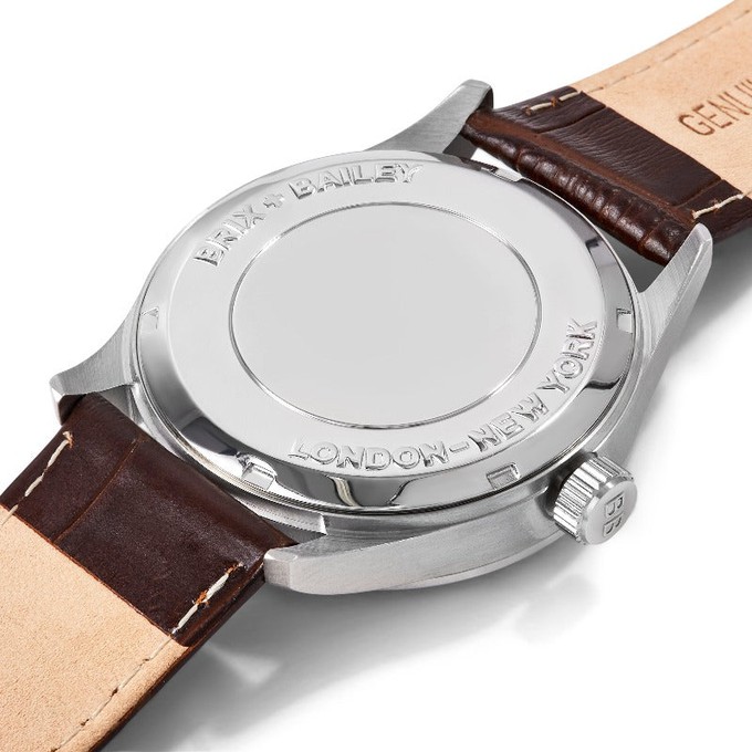Brix+Bailey Stainless Steel Quartz Watch, Leather Strap from Sostter