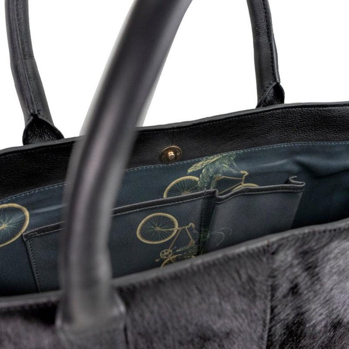 Black Large Leather Tote from Sostter