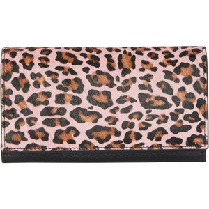 Pink Animal Print Leather Card Holder Purse from Sostter