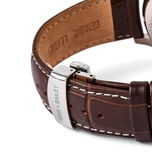 Brix+Bailey Stainless Steel Quartz Watch, Leather Strap from Sostter