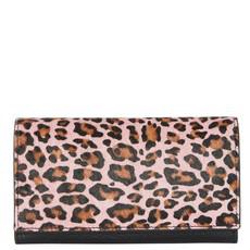 Pink Animal Print Leather Card Holder Purse via Sostter