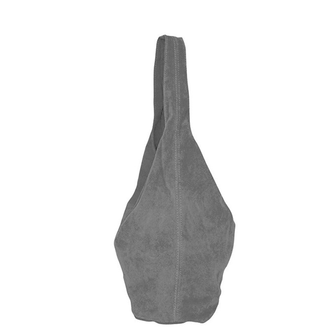 Silver Grey Soft Suede Hobo Shoulder Bag from Sostter