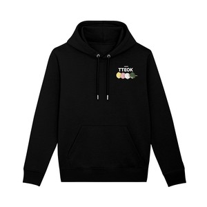 TTEOK TIME BLACK HOODIE from SSEOM BRAND