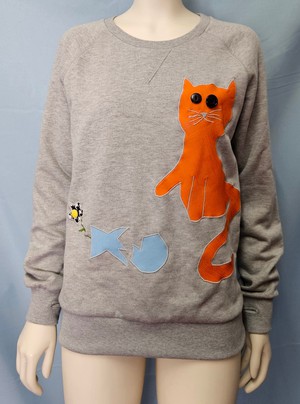 Bad Cat Sweater Grey Size M from Stephastique Bad Cat Sweater Grey Size M from Stephastique