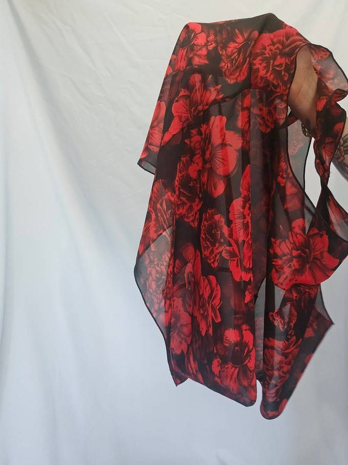Sheer Floral Sleeveless Top from Stephastique
