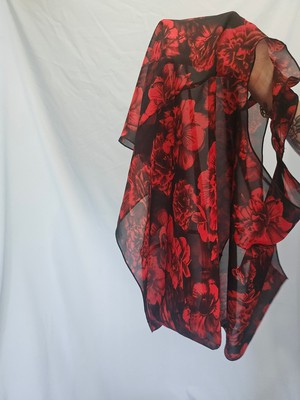 Sheer Floral Sleeveless Top from Stephastique