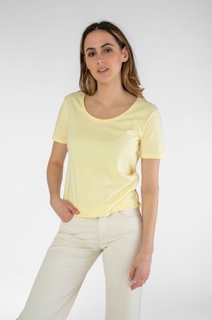 T-Shirt mit Rollsaum hellgelb from STORY OF MINE