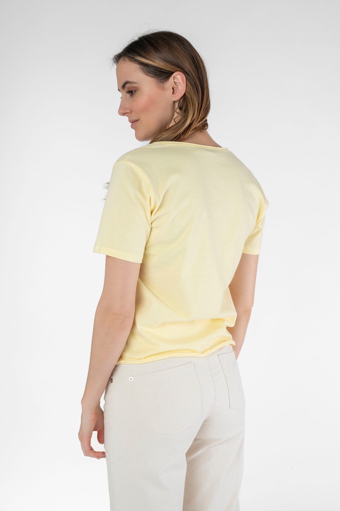 T-Shirt mit Rollsaum hellgelb from STORY OF MINE