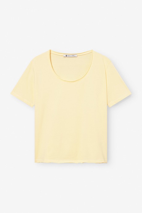 T-Shirt mit Rollsaum hellgelb from STORY OF MINE