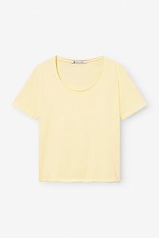T-Shirt mit Rollsaum hellgelb via STORY OF MINE