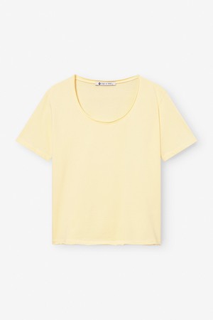 T-Shirt mit Rollsaum hellgelb from STORY OF MINE