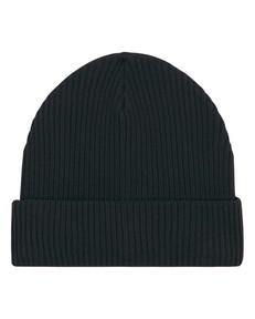 Organic Fisherman Beanie Jet Black via Stricters