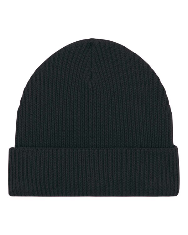 Organic Fisherman Beanie Jet Black from Stricters