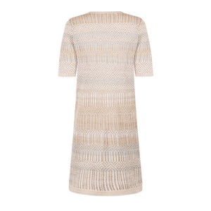 Berber Tribal Jacquard Linen Blend Dress – White/Neutrals from STUDIO MYR