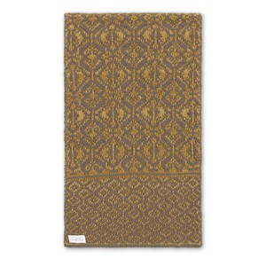 Antonia Double Knit Velvet & Merino Scarf – Brown/Antique Gold from STUDIO MYR