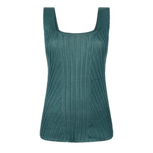 Florentina Rib Knitted Square Neck Tank Top – Teal Blue from STUDIO MYR