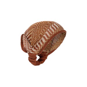 Himba Graphic Jacquard Linen Blend Bandana - Brown/Neutrals Blend from STUDIO MYR