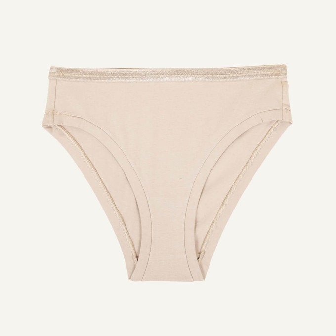 Organic Cotton Mid-Rise Bikini in Stone from Subset