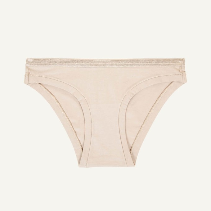 Organic Cotton Low-Rise Bikini in Stone from Subset