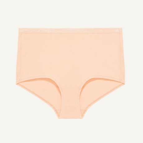 Organic Cotton Mid-Rise Retro Brief in Peach from Subset