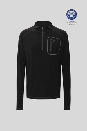 Superino Alling Half Zip Black from Superstainable